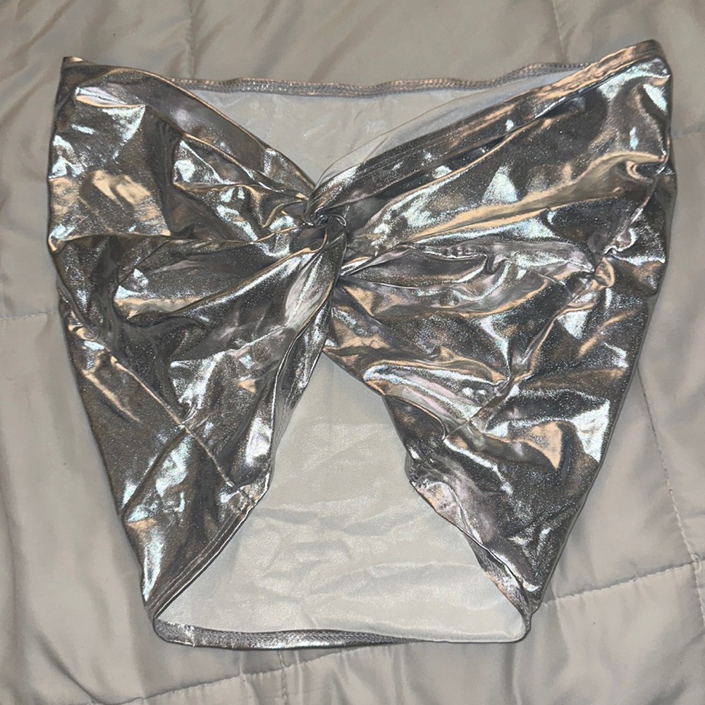 Knot tied in front crop top/tube top